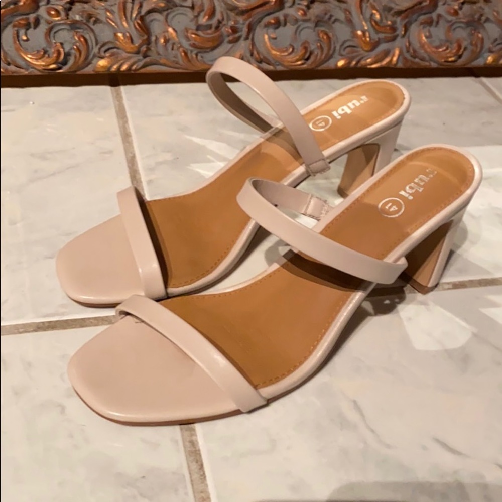 Nude Two Strap Heels